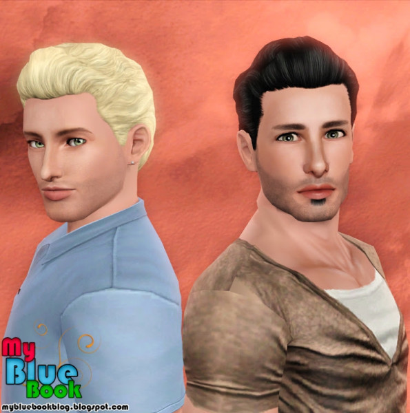 Slick hairstyle retextured by TumTum Simiolino for Sims 3