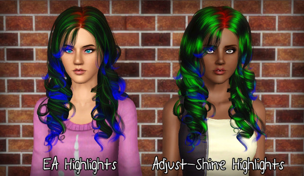 Large loops hairstyle Newsea`s Morgan retextured by Forever and Always for Sims 3