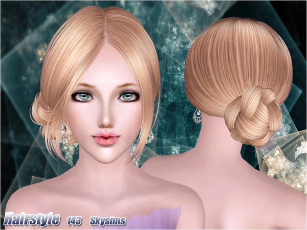 Shiny bedhead hairstyle 143 by Skysims for Sims 3