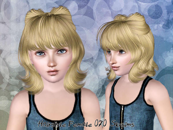 Bow hairstyle 070 by Skysims for Sims 3