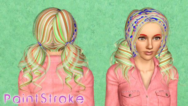 Cazy Viola hairstyle retextured by Katty for Sims 3