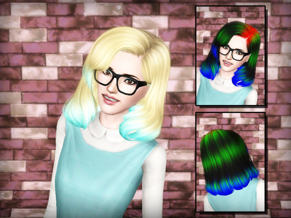 Retro look hairstyle Peggy`s 857 retextured by Forever and Always for Sims 3