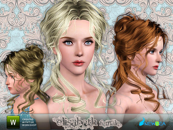 Majestic hairstle Elisabeth  by NewSea for Sims 3