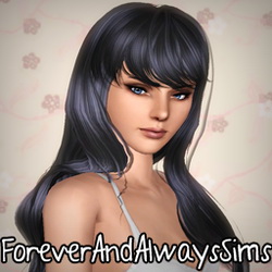 Splendid hairstyle with bangs NewSea`s Sandy retextured by Forever and Always for Sims 3