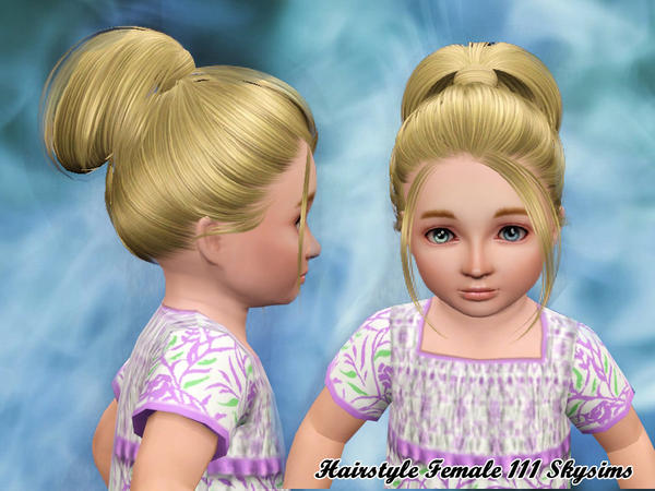 Heavenly height ponytail hairstyle 111 by Skysims for Sims 3