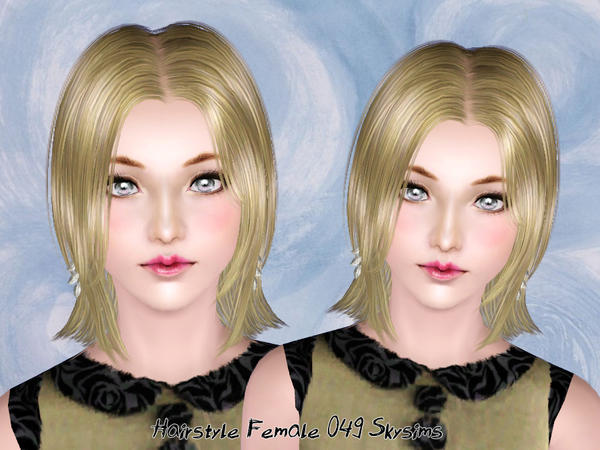 Razored Bob hairsatyle 049 by Skysims for Sims 3