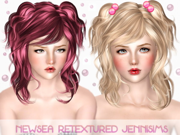 Newseas Chiguagua hair retextured by JenniSims for Sims 3