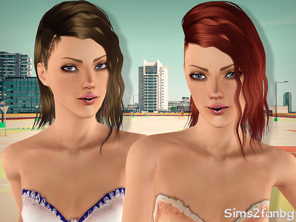 Thin crepe hairstyle 18 by sims2fanbg for Sims 3
