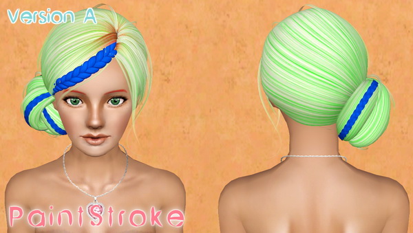 Ulker`s 11 Fancy braids hairsyle retextured by Katty for Sims 3