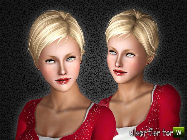 Sleek and Shiny hairstyle 14 by Ulker for Sims 3