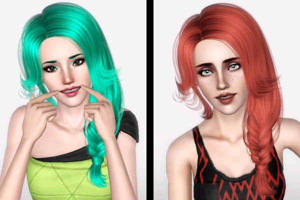 NewSea`s YU141 Yolanda hairstyle retextured by Forever and Always for Sims 3
