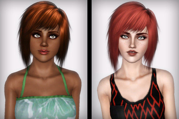 Fringed bob hairstyle Peggy`s retextured by Forever and Always for Sims 3