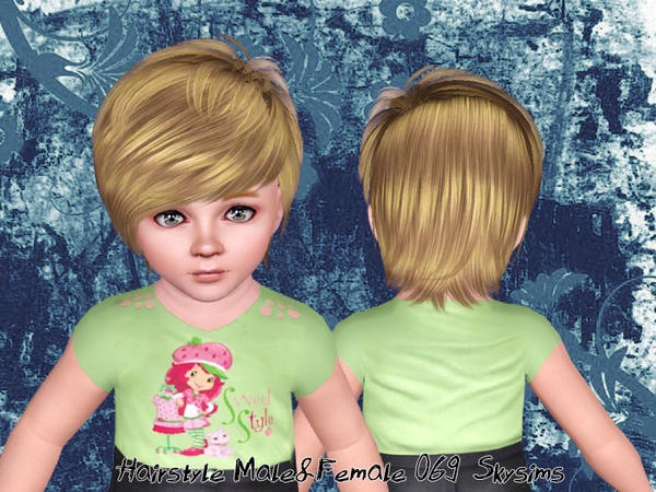 Side swept hairstyle 069 by Skysims for Sims 3