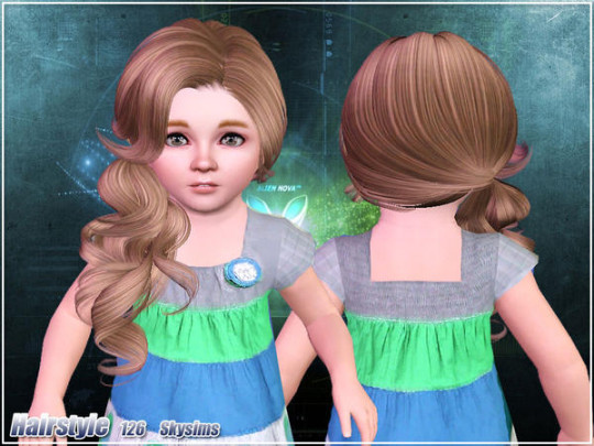 Natural side curls hairstyle 126 by Skysims - Sims 3 Hairs