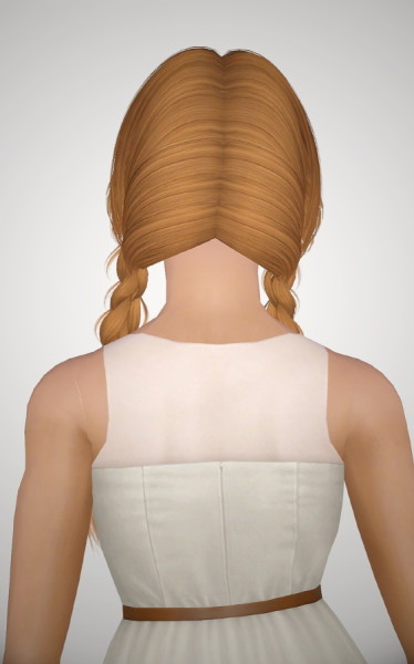 Skysims`s 129 Student braids hairstyle retextured by Brad for Sims 3