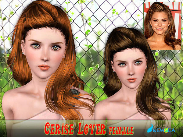 Cerise Lover hairstyle by NewSea for Sims 3