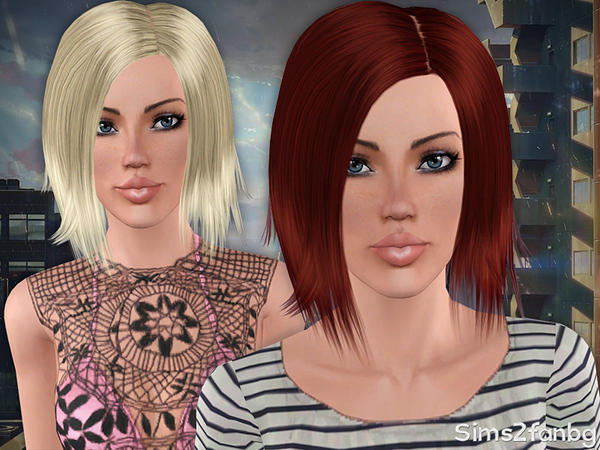 Jagged peaks bob hairstyle 16 by sims2fanbg  for Sims 3