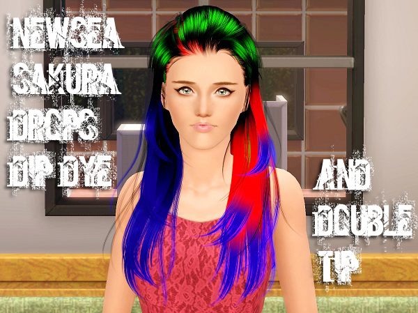 NewSea`s Sakura hairstyle retextured by Brad for Sims 3