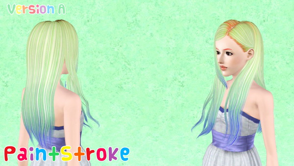 Smooth and straight hairstyle SkySims Hair 094 retextured by Katty for Sims 3