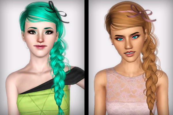 Braid hairstyle NewSea` s Blue Bird retextured by Forever and Always for Sims 3