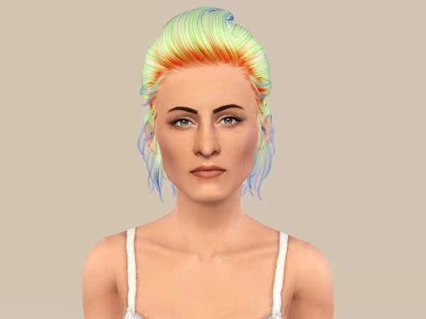 Tornado ponytail hairstyle Newsea`s Leona retextured by Fanaskher for Sims 3