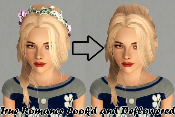 True Romance Store hairstyle retextured by Traelia for Sims 3