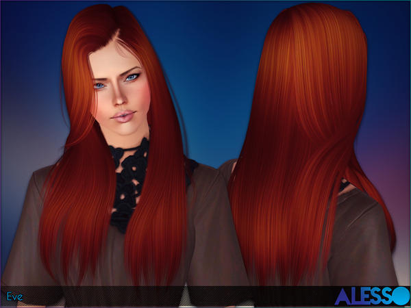Eve two hairstyle by Alesso  for Sims 3