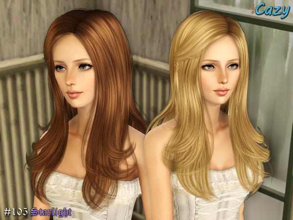 Fun Highlights Starlight Hairstyle by Cazy for Sims 3