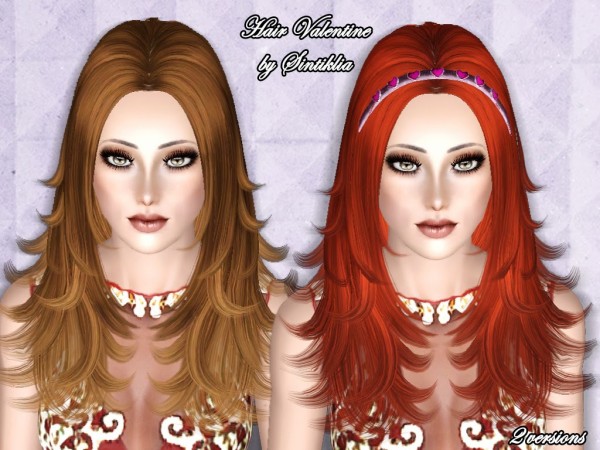 Valentine hairstyle by Sintiklia for Sims 3