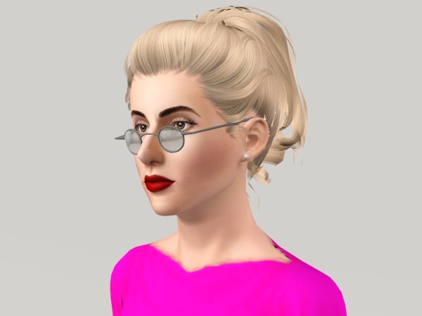 Ponytail hairstyle  Newsea’s Hanna retextured by Fanskher for Sims 3