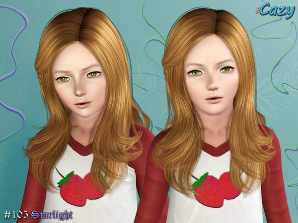 Fun Highlights Starlight Hairstyle by Cazy for Sims 3