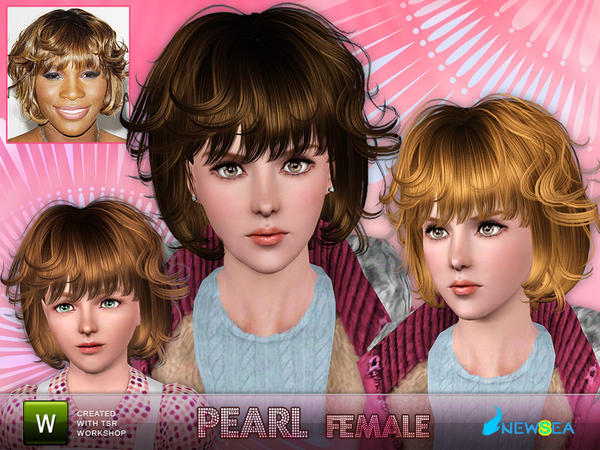 Pearl bread and butter hairstyle by NewSea for Sims 3