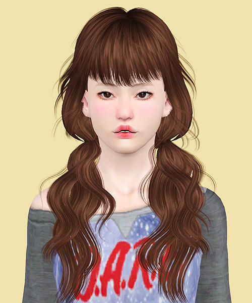 MK, Newsea, Nightcrawler, Lotus hairstyle retextured by Shock and Shame for Sims 3