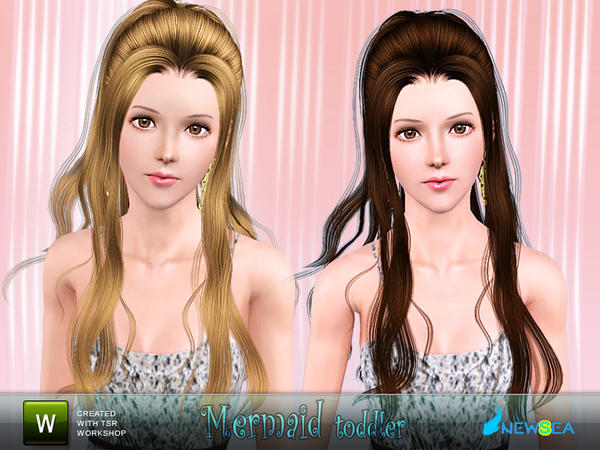 Mermaid hairstyle by NewSea  for Sims 3