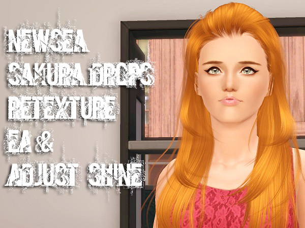 NewSea`s Sakura drops hairstyle retextured by Brad for Sims 3
