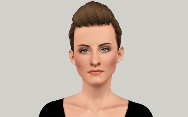 Bun on neck hairstyle retextured by Fanaskher for Sims 3
