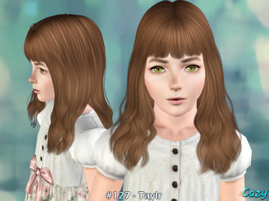 Taylr Hairstyle with bangs by Cazy - Sims 3 Hairs