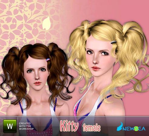 Double dimensional ponytails Kitty Hairstyle by Newsea for Sims 3