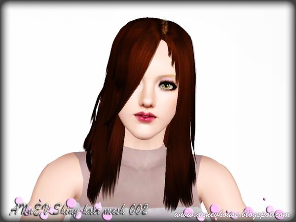 Shiny hairstyle 002 by AN n EV for Sims 3