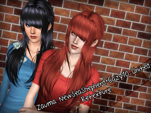 Newsea`s Shepherd and Cazy`s 10 hairstyle retextured by Forever and Aways for Sims 3