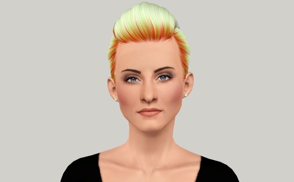 Bun on neck hairstyle retextured by Fanaskher for Sims 3