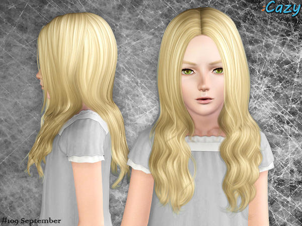 Perfectly parted September hairstyle by Czay for Sims 3