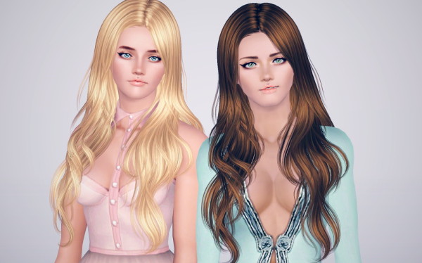 Shiny hairstyle NewSea`s Sand Glass retextured by Brad for Sims 3