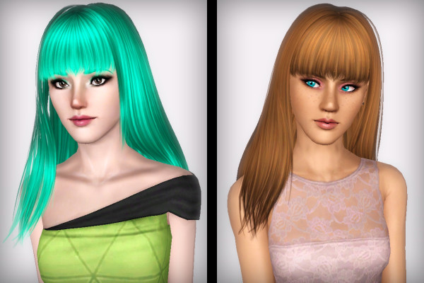 Straight bangs hairstyle Skysims 149 retextured by Forever and Always for Sims 3
