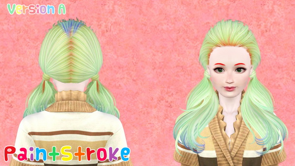 Double wrap ponytail hairstyle  Skysims Hair 088 retextured by Katty for Sims 3