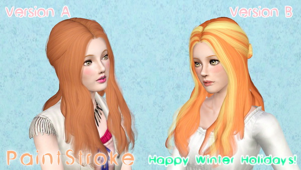Half up half down with bow hairstyle Cazy`s Promise retextured by Katty for Sims 3