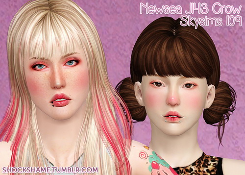 NewSea`s Crow and Skysims109 hairstyles retextured by Shock and Shame for Sims 3
