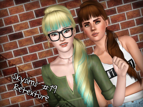 The Side Ponytail hairstyle SkySims 19 retextured by Forever and Always for Sims 3