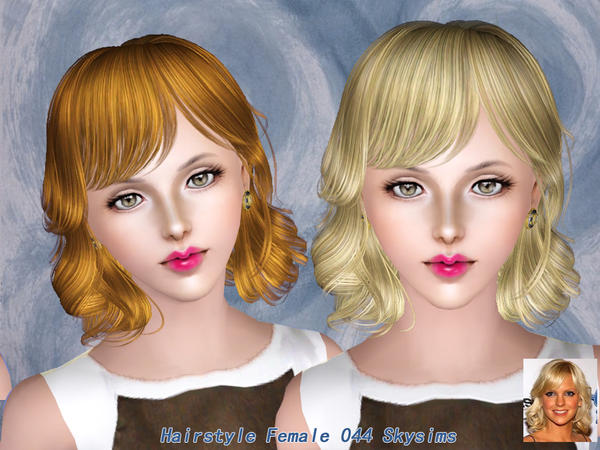 Vintage lenght hairstyle 044 by Skysims for Sims 3