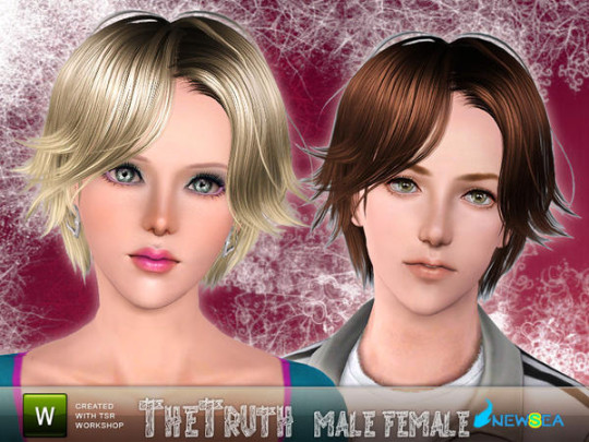 The Truth hairstyle by NewSea - Sims 3 Hairs